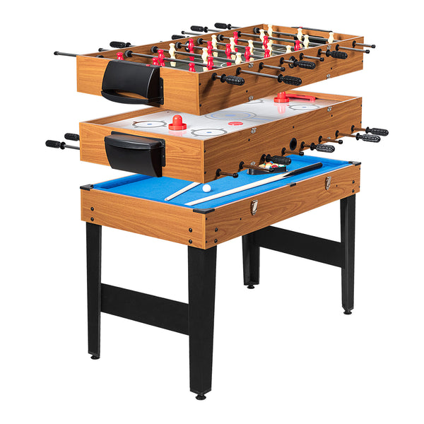 3-in-1 Combination Game Table: Soccer, Billiards, Slide Hockey