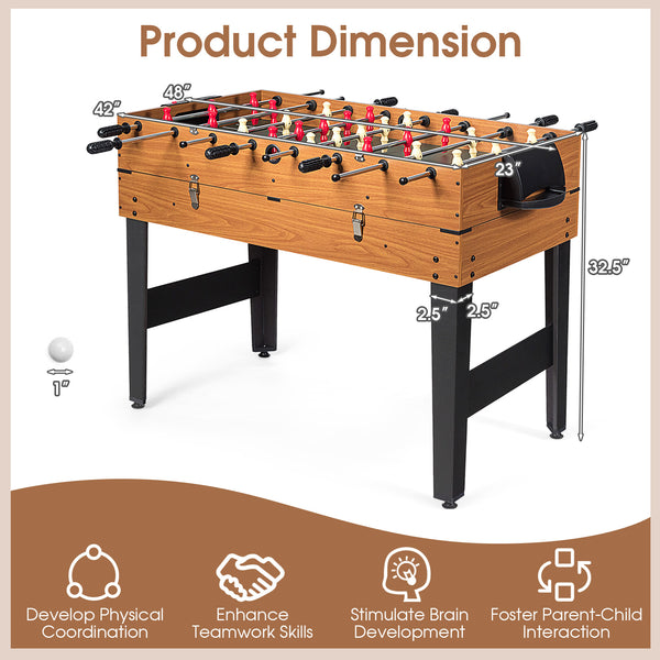 3-in-1 Combination Game Table: Soccer, Billiards, Slide Hockey