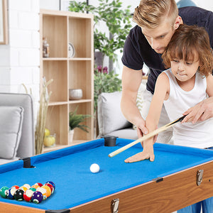 3-in-1 Combination Game Table: Soccer, Billiards, Slide Hockey