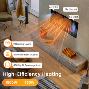 Cheminée électrique ultra-mince de 42 pouces avec cristaux décoratifs et contrôle intelligent par application - 42 pouces