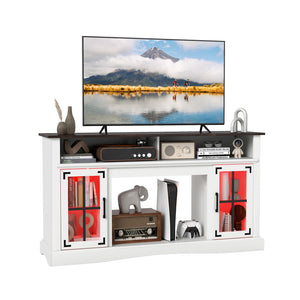TV stand with LED lights and remote control - Black