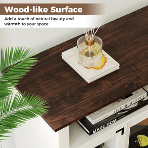 TV stand with LED lights and remote control - White