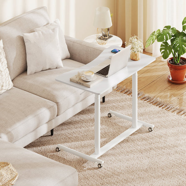 Height-adjustable computer desk, sit-stand rolling table