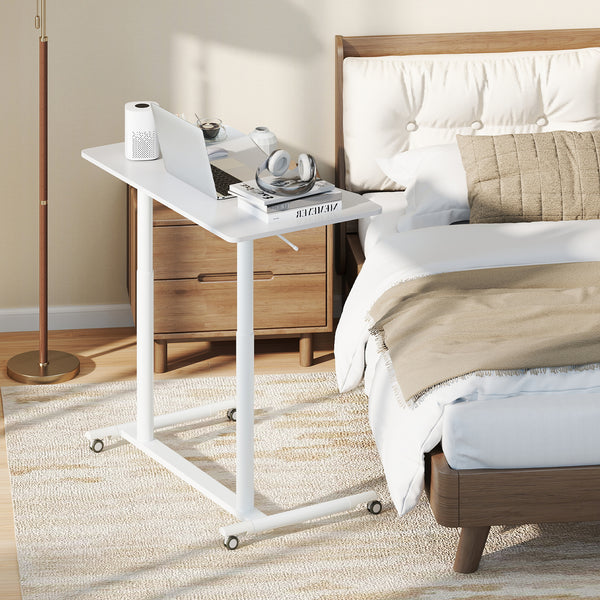 Height-adjustable computer desk, sit-stand rolling table
