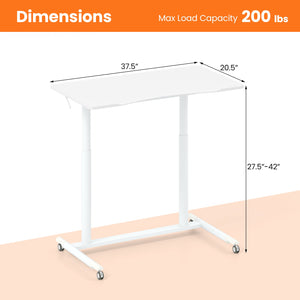 Height-adjustable computer desk, sit-stand rolling table
