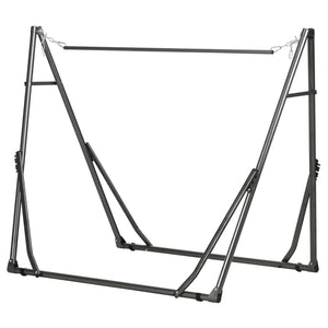 Portable Hammock Stand, 2-in-1 Hammock Net Stand and Hanging Space, Patio, Garden, Yard, Black