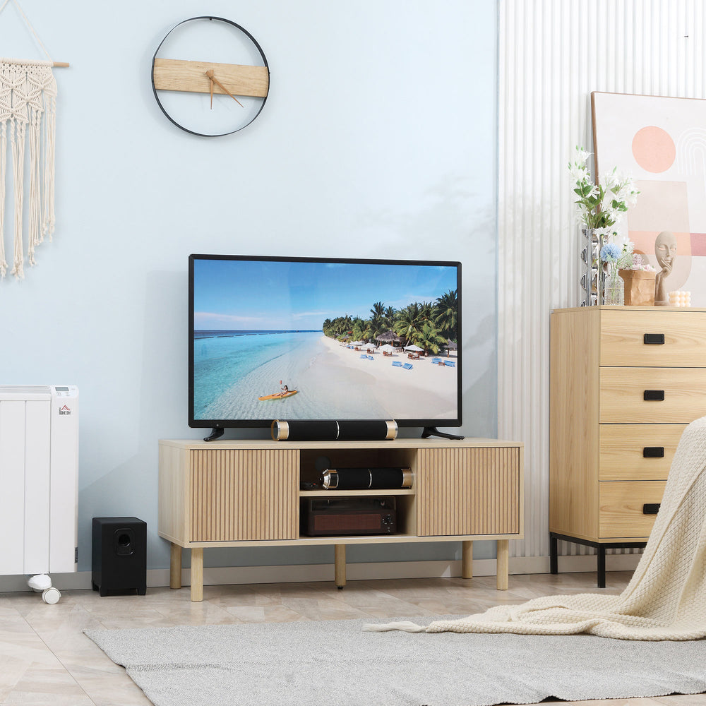 Modern TV stand for TVs up to 50 inches, natural color