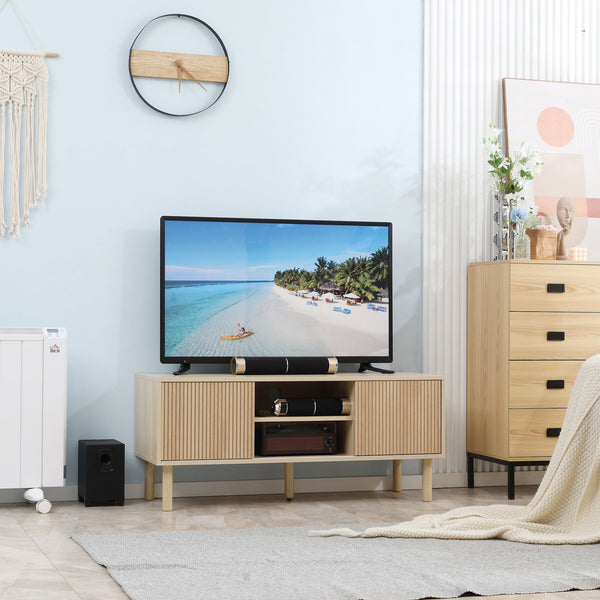 Modern TV stand for TVs up to 50 inches, natural color