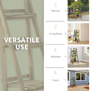 3-Tier Folding Wooden Plant Stand 