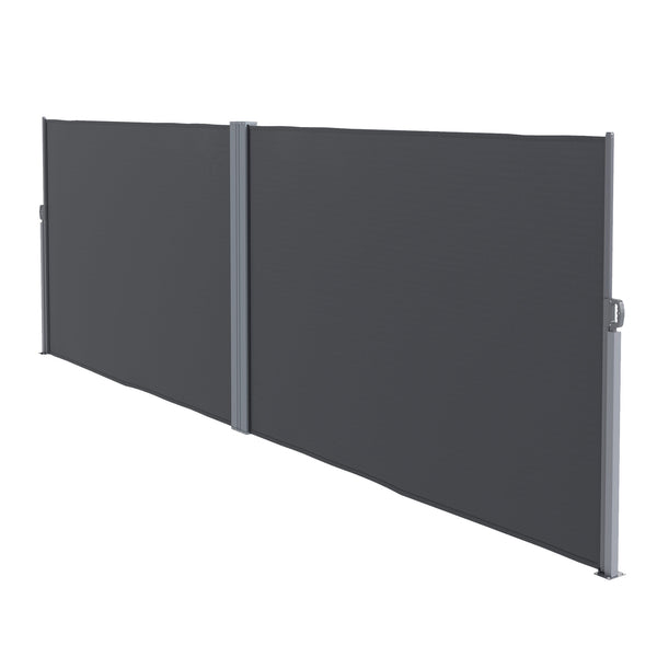 Double-sided retractable outdoor blind, anthracite grey