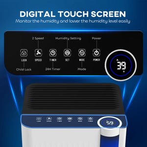 25 Pints Per Day Dehumidifier with Continuous Drainage