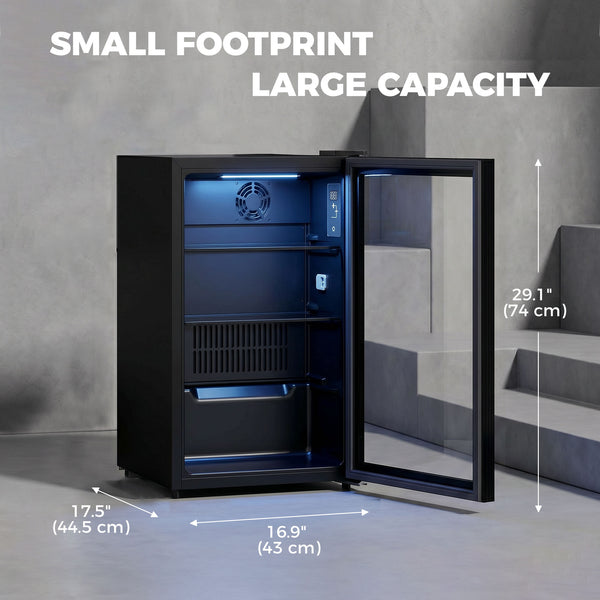 2.1 cu. ft. Beverage Refrigerator, 85-can capacity, black
