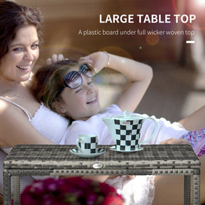 Wicker garden side table