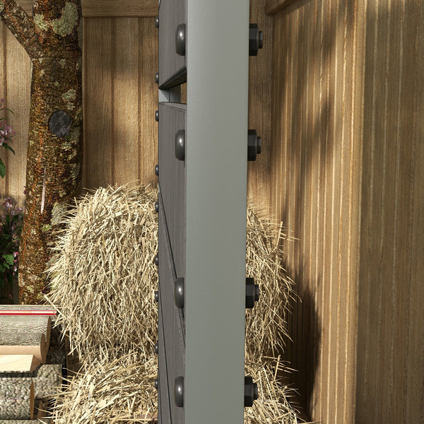 Raised planter with trellis for climbing plants, dark grey