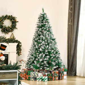 6ft Frosted Artificial Christmas Tree with Automatic Opening