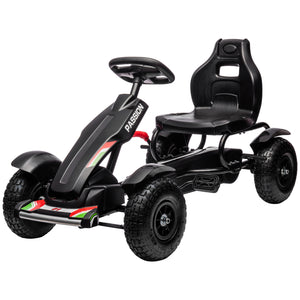 Children's pedal go-kart, black