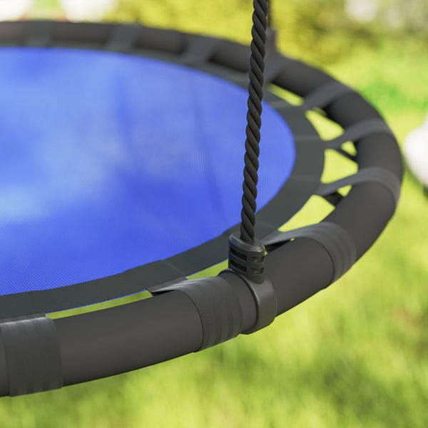 Kids Swing with Adjustable Hanging Ropes, Navy Blue