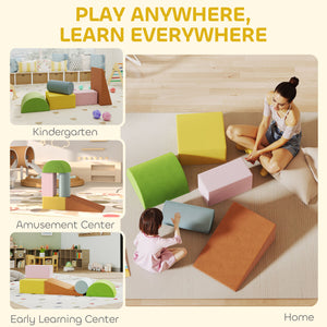 Climbing toys with removable cover for crawling and sliding, orange/green