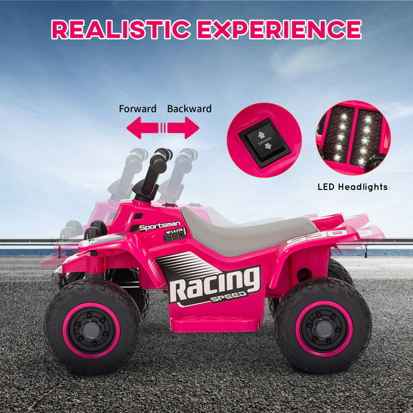 6V electric quad for children, pink