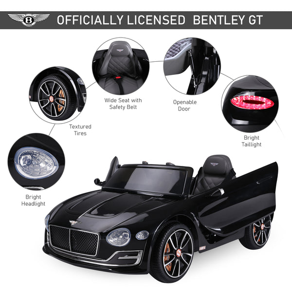 Bentley 12V with parental remote control, black