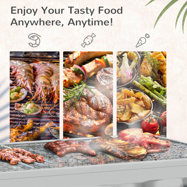 Stainless steel charcoal barbecue