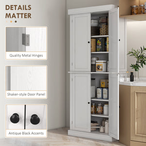 Kitchen cabinet with 4 doors, white