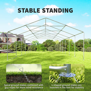 20 x 33 ft. reception tent with removable side walls, white