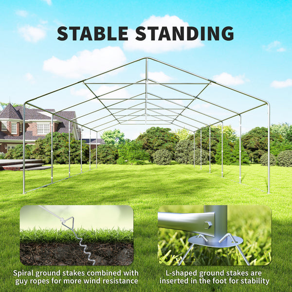 20 x 33 ft. reception tent with removable side walls, white