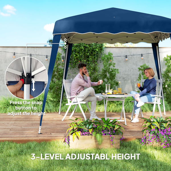 8 x 8 Folding Awning with Carry Bag, Blue