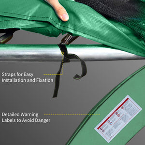 Replacement safety pad for 10-foot trampoline, green