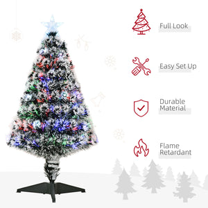 3ft LED Fiber Optic Pre-Lit Christmas Tree with Stand