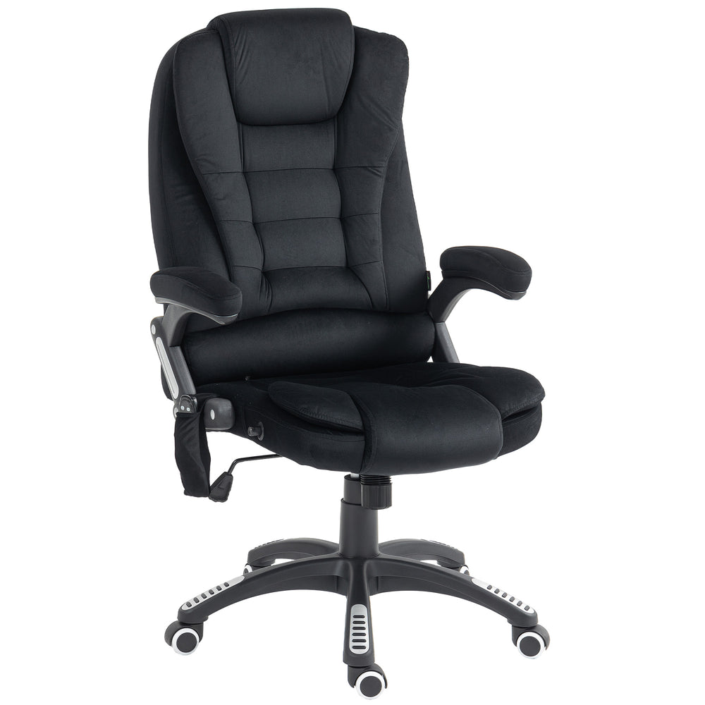 6-point vibrating massage office chair, black