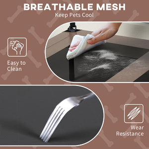 Elevated cooling dog bed with washable breathable mesh canopy