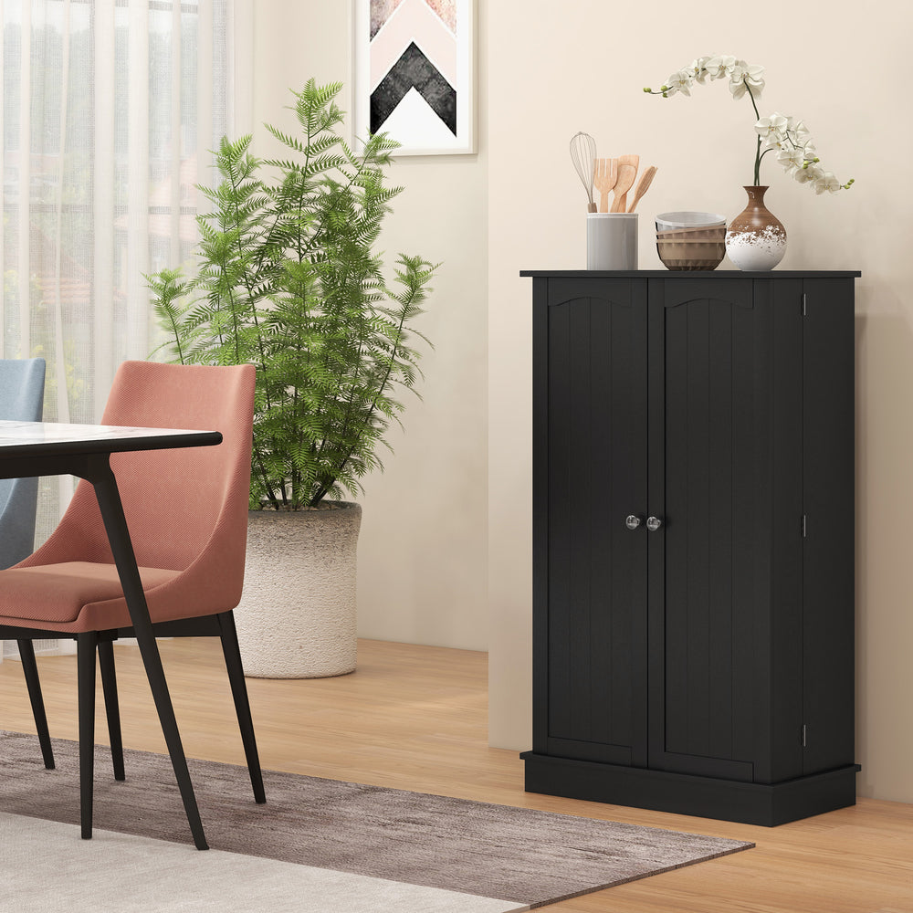 5-Tier Shelving Unit with 12 Spice Racks, Black