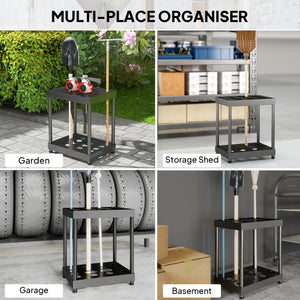 Garden tool storage rack