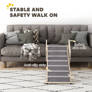 Foldable pet ramp with 4 adjustable heights