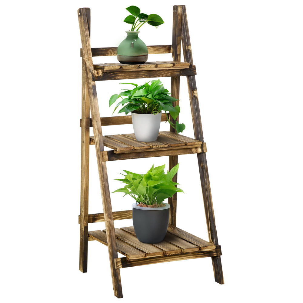 3-Tier Folding Wooden Plant Stand 