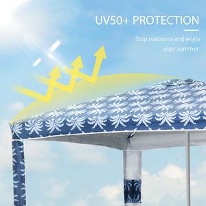 6.5-foot beach umbrella, dark blue 