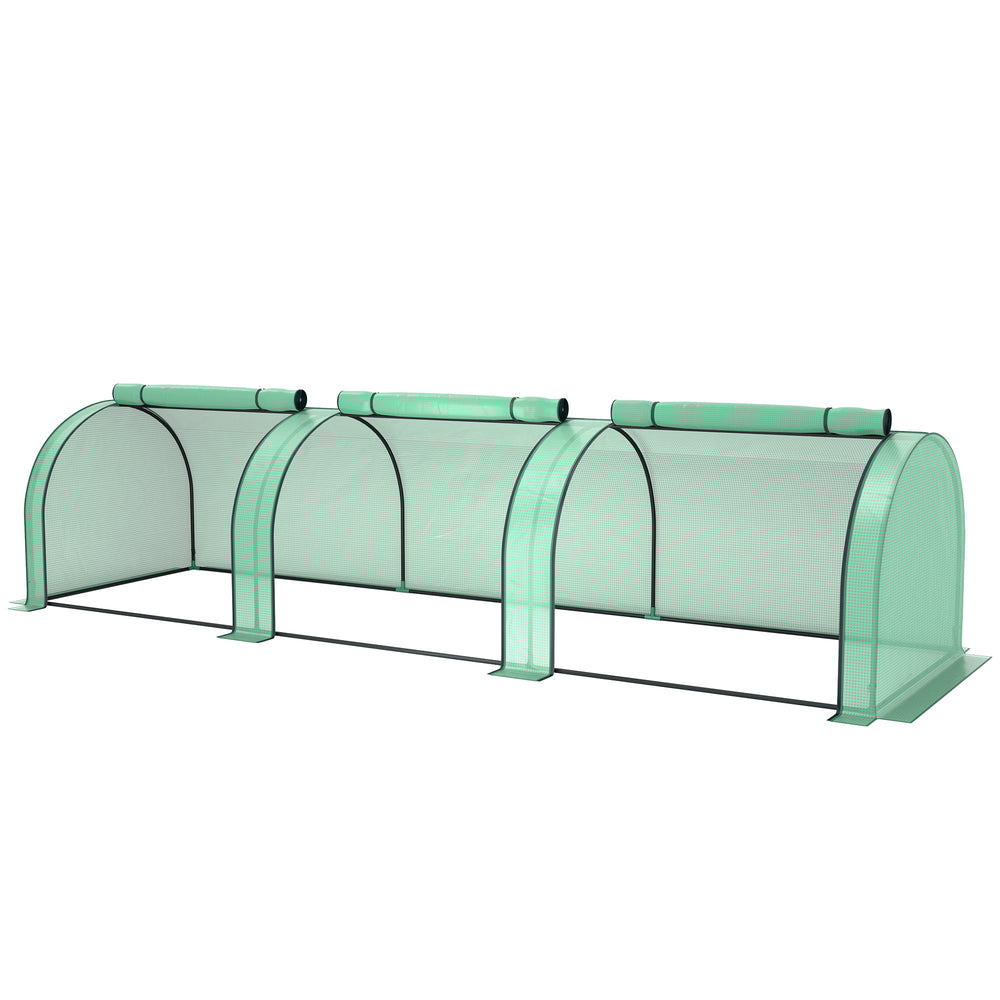 Miniature tunnel greenhouse with PE cover