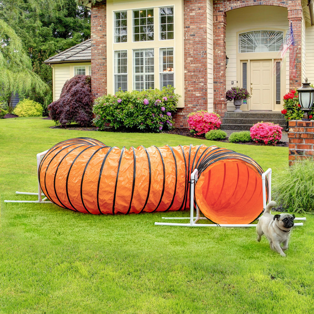 Dog tunnel with carry bag, orange