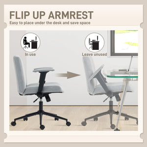 Grey cross-back office chair