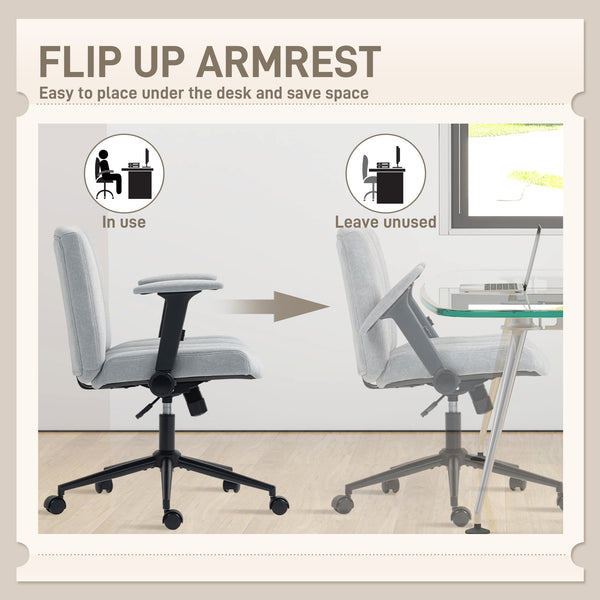 Grey cross-back office chair