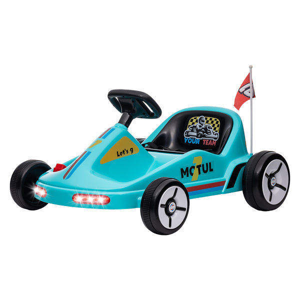 6V electric go-kart with music, light and horn, blue