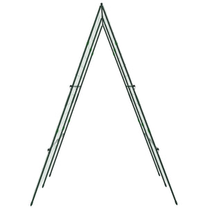 Metal trellis with netting for cucumbers and other climbing plants
