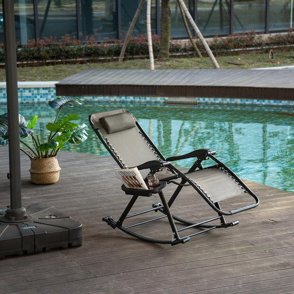 2-in-1 adjustable zero-gravity recliner chair, grey