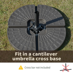 4-piece offset parasol base with carrying handles 