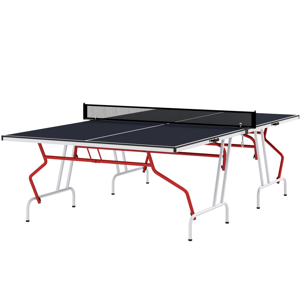 9' x 5' Folding Ping Pong Table with Paddles and Balls, Dark Grey