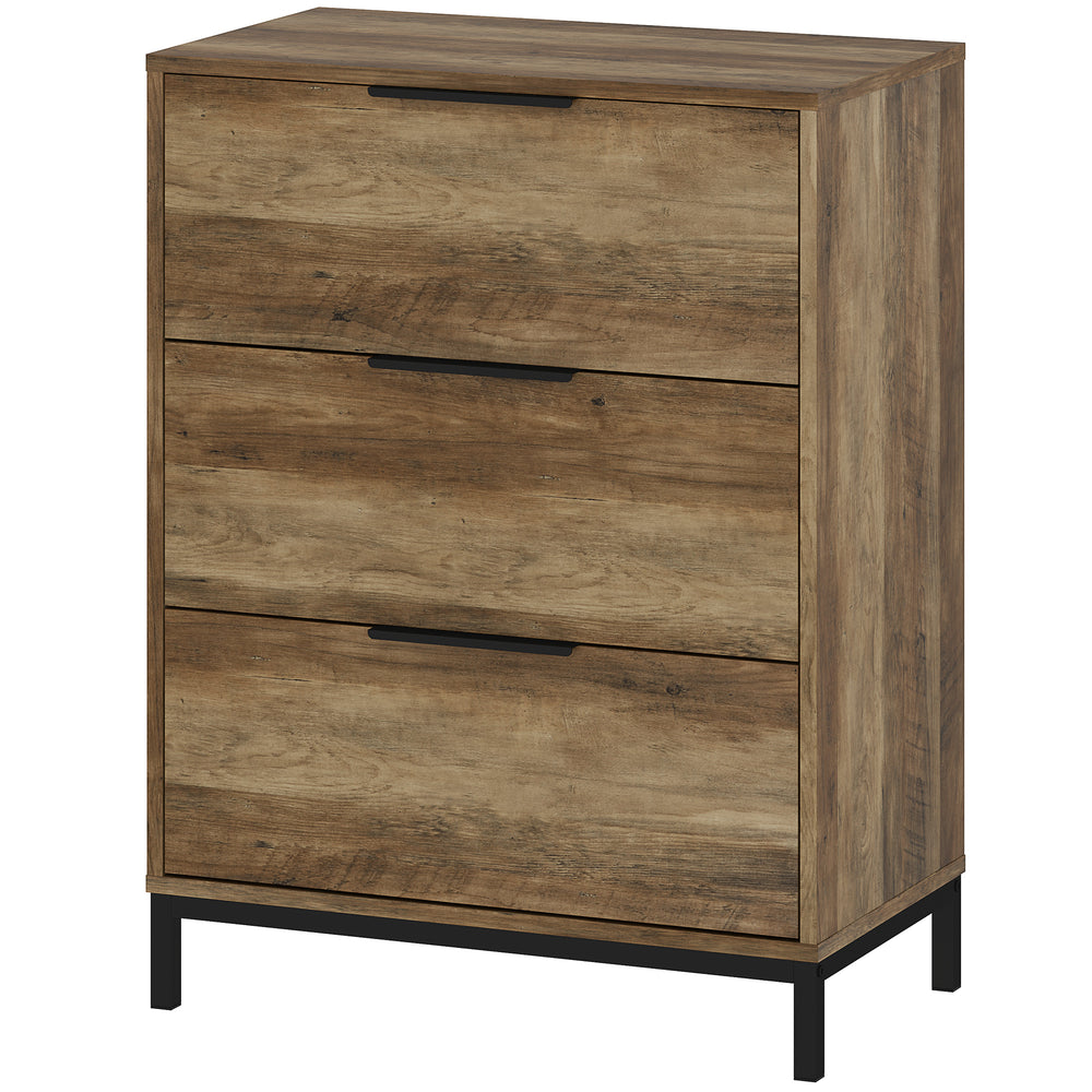 Bedroom chest of drawers with 3 drawers, natural color