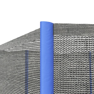 Soozier Trampoline Net Enclosure for 14ft Round Trampoline with 8 Straight Poles Poles Not Included, Weather Resistant Trampoline Netting Replacement with Zippered Entrance, Blue