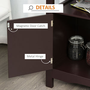 Modern kitchen buffet with drawer and 12-bottle wine rack, espresso color.